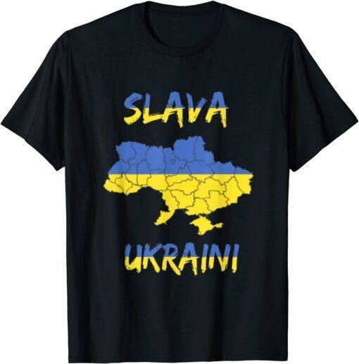 Slava Ukraini Flag, Ukrainian Support Lover Peace Ukraine Shirt