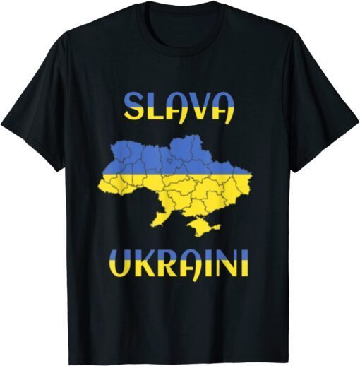 Slava Ukraini Ukraine Flag , Ukrainian Support Lover T-Shirt