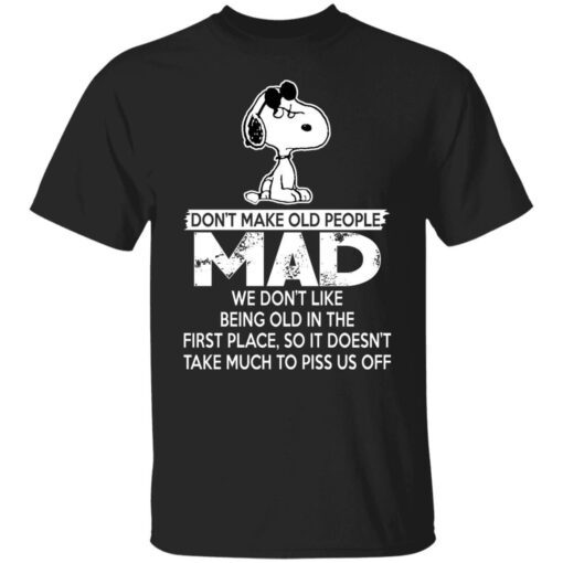 Snoopy – Don’t Make Old People Mad Tee Shirt