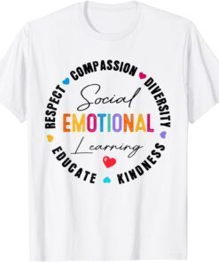 Social Emotional Learning Heart Counselor Teacher SEL Day Tee Shirt