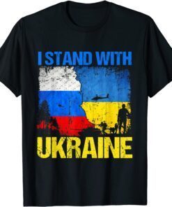 Soldier Flag Support I Stand With Ukraine Russian Ukrainian Peace Ukraine T-Shirt