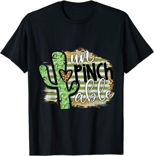 St Patricks Day Cactus Leopard Heart Unpinchable 2022 Tee Shirt