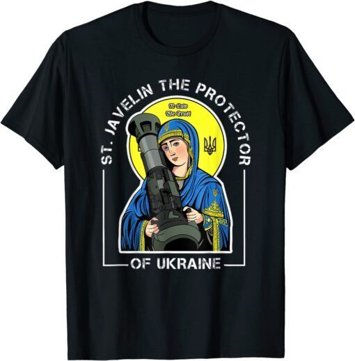 St. Javelin The Protector Of Ukraine Vintage Retro Peace Ukraine Shirt