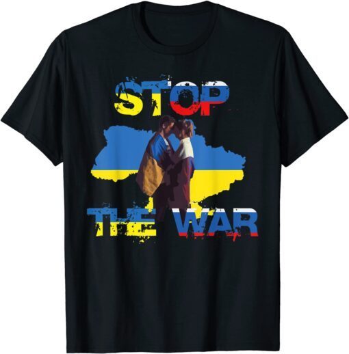 Stop The War Ukraine Ukrainian Flag Freedom Peace Free Ukraine T-Shirt