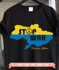 Stop War Pray For Ukraine Ukrainian Flag Shirt