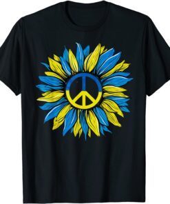 Sunflower Ukrainian Flag I Stand With Ukraine Peace Peace Ukraine T-Shirt