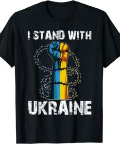 Support Ukraine I Stand With Flag Patriot Peace Love Ukraine T-Shirt