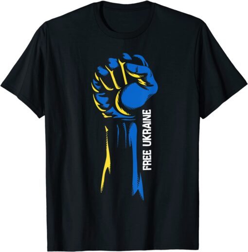 Support Ukraine I Stand With Ukraine Flag Fight Free Ukraine Peace Ukraine T-Shirt