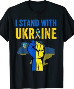 Support Ukraine I Stand With Ukraine Ribbon Flag Peace Ukraine Shirt