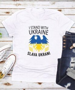 Support Ukraine I Stand With Ukraine Slava Ukrani Ukraine Flag Shirt