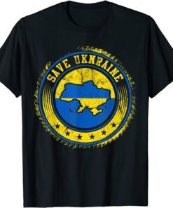 Support Ukraine Save Ukraine Ukranian Flag T-Shirt