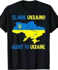 Support Ukraine Slava Ukraini Glory for Ukraine Ukrainian Love Ukraine T-Shirt