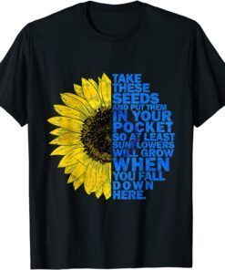 Support Ukraine Sunflower flag Ukraine I Stand With Ukraine Peace Ukraine T-Shirt