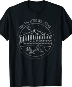 Take The Long Way Home Outdoor Adventures Hiking Camping Tee Shirt