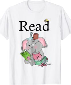 Teacher Library Read Book Club Piggie Elephant Pigeons T-Shirt