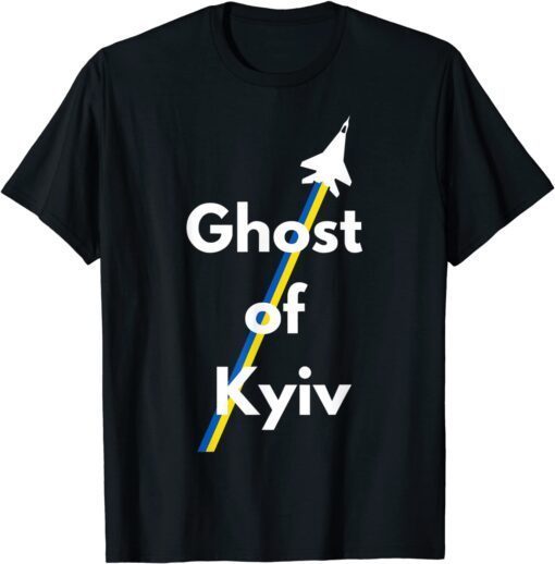 Stop War The Ghost of Kyiv Ukraine Flag T-Shirt