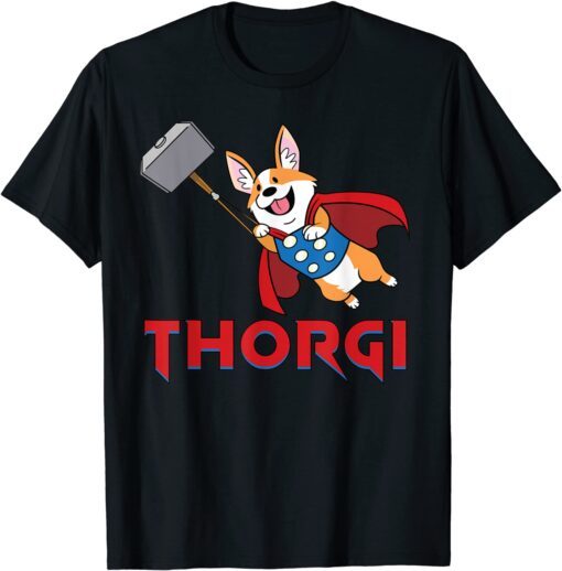 Thorgi and the Mighty Muttnir Corgi Norse God Parody Tee Shirt