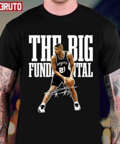 Tim Duncan The Big Fundamental Basketball Legend Signature Tee Shirt