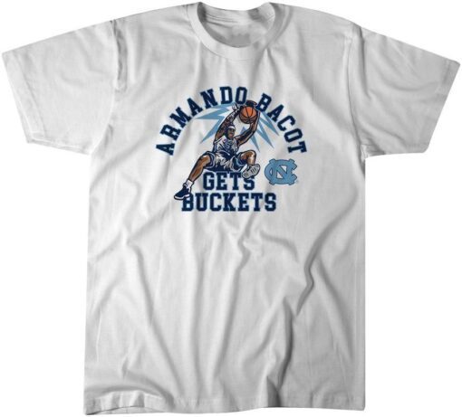 UNC Basketball Armando Bacot Gets Buckets Tee Shirt