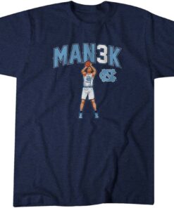 UNC Basketball Brady Manek MAN3K Tee Shirt