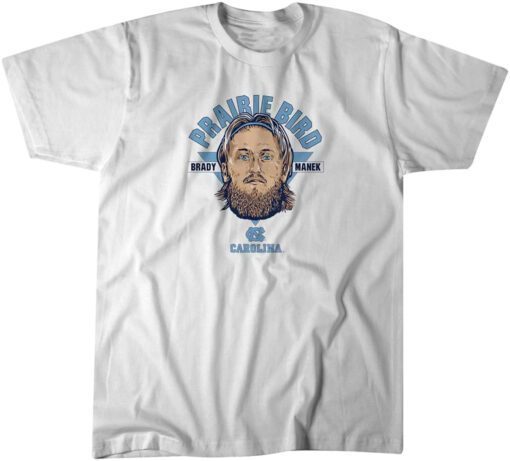 UNC Basketball Brady Manek Prairie Bird Tee Shirt