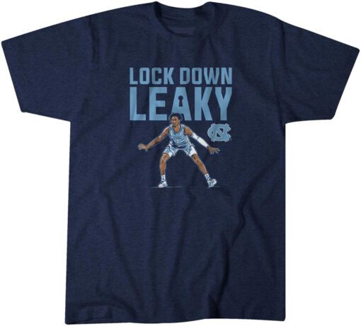 UNC Basketball Lock Down Leaky Black Tee Shirt