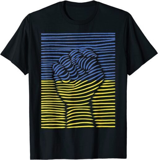 Ukraine Flag Fist Stan With Ukraine Ukrainian Color T-Shirt