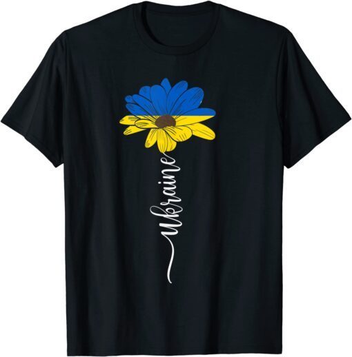 Ukraine Flag Sunflower Vintage Ukrainian Support Ukraine Pray Ukraine T-Shirt