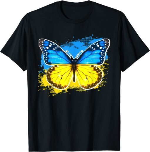 Ukraine Flag UkraUkraine Flag Ukrainian Butterfly Ukraine Butterfly Peace Ukraine T-Shirtinian Butterfly Ukraine Butterfly Peace Ukraine T-Shirt