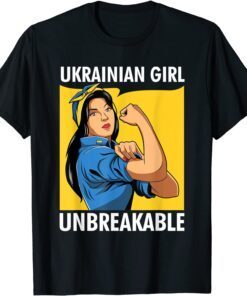 Ukraine Flag Ukrainian Women Girls Unbreakable Pride Free Ukraine Shirt