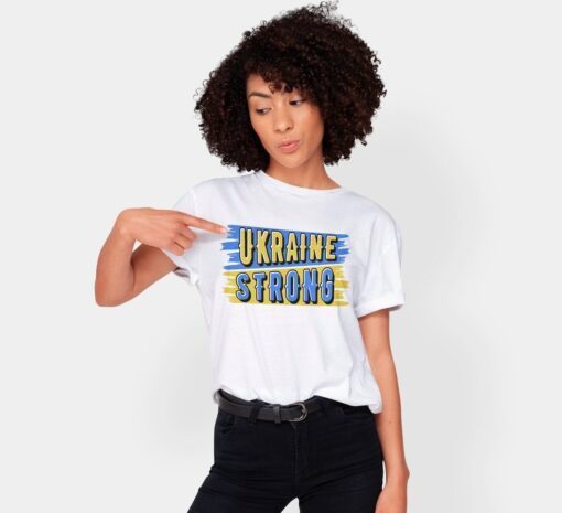 Stop Russian Ukraine Strong Ukraine Flag Support Ukraine Shirt