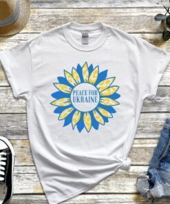 Ukraine Sunflower Stand with Ukraine Shirt