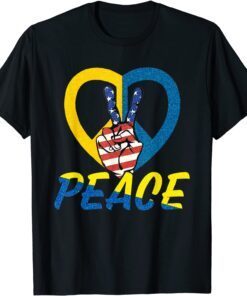 Ukraine Ukrainian Flag USA Stand With Ukraine Lover Peace Ukraine T-Shirt