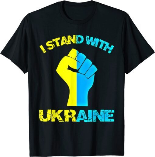 Ukraine Ukrainian Flag with Ukraine Support T-Shirt