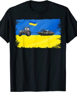 Stop War Ukrainian Farmer Steals Tank Ukrainian Flag Shirt