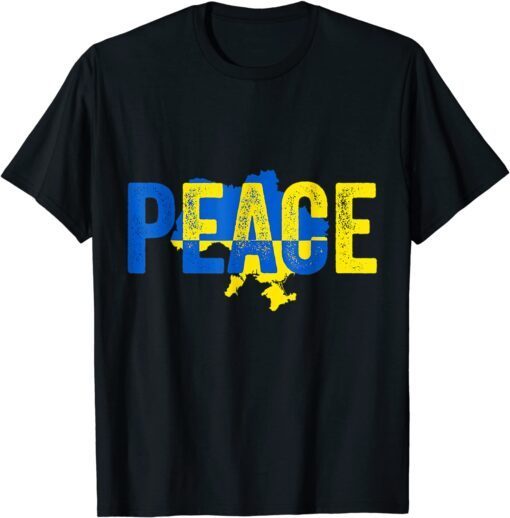 Ukrainian Flag Heartbeat Ukraine Country Pride Ukraine Flag Peace Ukraine T-Shirt