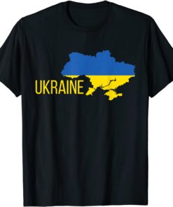 Ukrainian Flag Map Love Support Ukrainians Ukraine Country Ukraine Strong T-Shirt