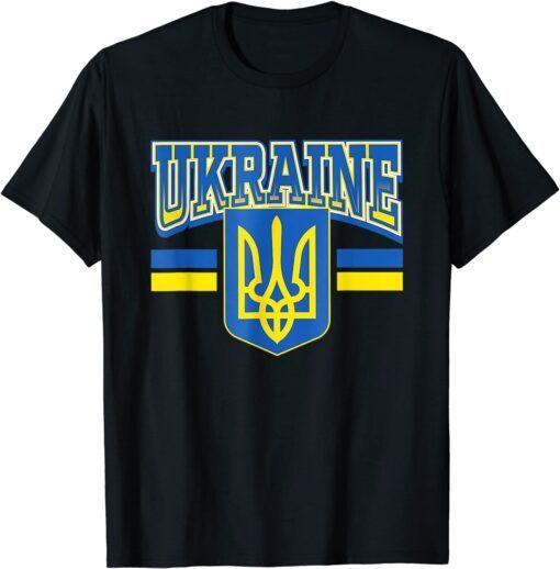 Ukrainian Flag Vintage Heritage Tee Shirt