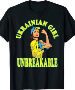 Ukrainian Girl Unbreakable Feminine Ukraine Flag Peace Ukraine T-Shirt