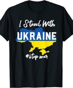 Ukrainian Map Support Ukraine I Stand With Ukraine Flag Love Ukraine Shirt