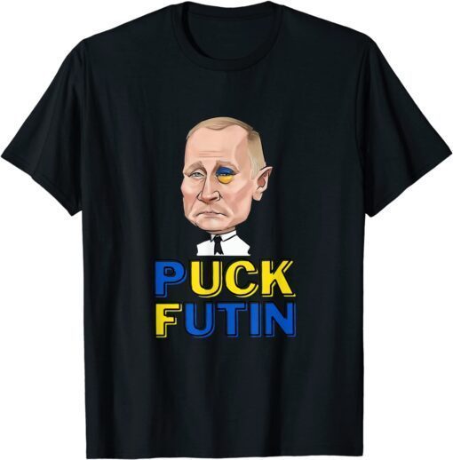 Stop Russian Ukrane biden Puck Futin Stand With Ukraine T-Shirt