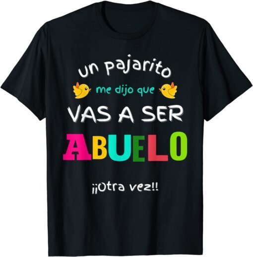 Vas a ser Abuelo Otra Vez Sorpresa Anuncio Embarazo Abuelos Tee Shirt