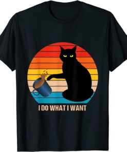 Vintage Cat Do What I Want Cat Lover Cat Mom Tee Shirt