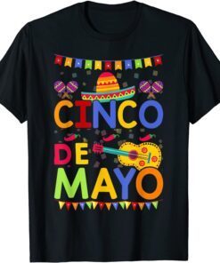 Vintage Cinco De Mayo Mexico Guitar Tee Shirt