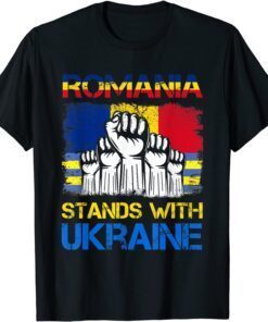 Vintage Ukraine Ukrainian Flag Ukraine & Romania Flag Peace Ukraine Shirt