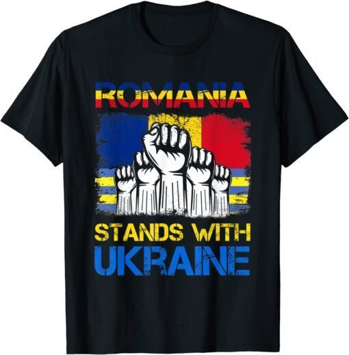 Vintage Ukraine Ukrainian Flag Ukraine & Romania Flag Peace Ukraine Shirt