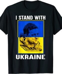 Volodymyr Zelensky Ukraine Flag I Stand With Ukraine Free Ukraine T-Shirt
