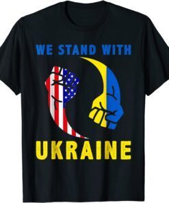 We Stand With Ukraine Ukrainian Flag Ukrainians Puck Futin Peace Ukraine T-Shirt