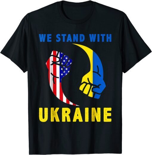 We Stand With Ukraine Ukrainian Flag Ukrainians Puck Futin Peace Ukraine T-Shirt