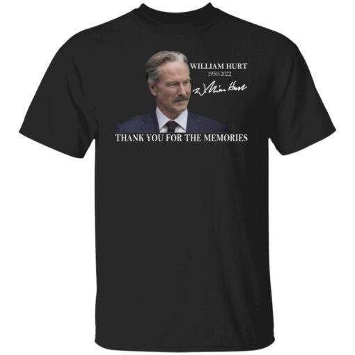 William Hurt 1950-2022 Thank You For The Memories Tee Shirt